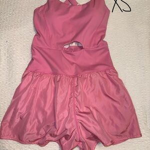 Pink Kids Dance Leotard with Skirt